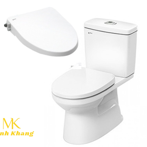 Bồn cầu 2 khối Inax C-504A-CW-S15VN (Có van khóa - nắp thông minh)