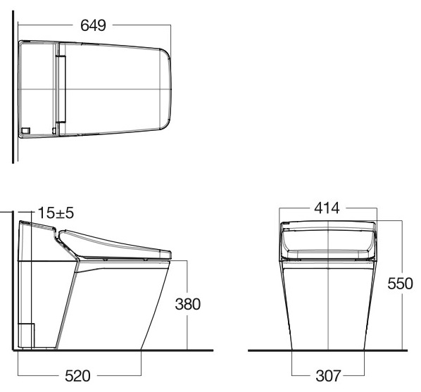 Bản vẽ bồn cầu thông minh American WP1806