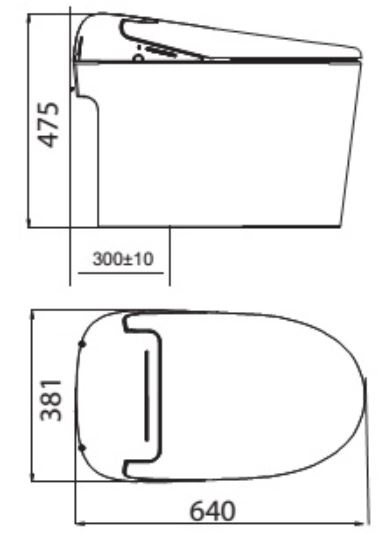 Bản vẽ bệt V97.WB Viglacera màu trắng đen