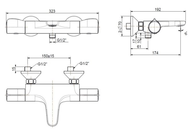 Bản vẽ kích thước củ sen chỉnh nhiệt WF4949 American