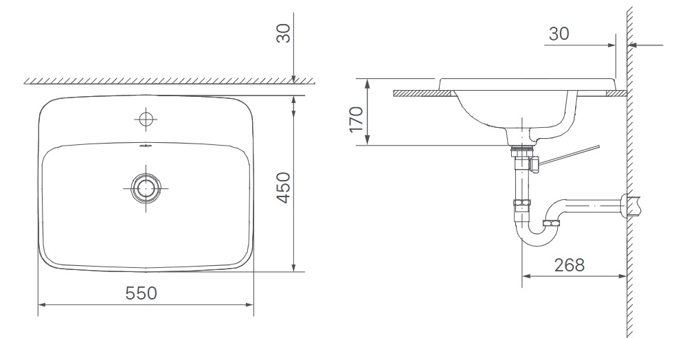 Bản vẽ bồn rửa mặt lavabo Inax L2398