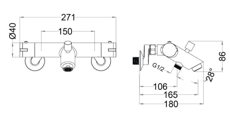 Bản vẽ kỹ thuật vòi sen nhiệt độ caesar TS 617