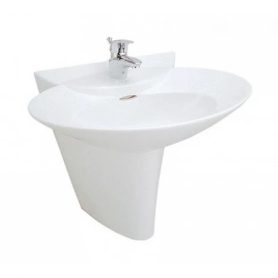 Chậu Lavabo TOTO LHT908C Treo Tường Chân Ngắn Chậu Rửa Lavabo