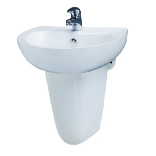 Chậu Lavabo Caesar Chân Ngắn L2150/P2443 Chậu Rửa Lavabo