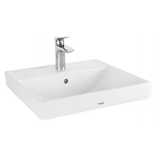 Chậu rửa mặt lavabo TOTO LT710CSR đặt bàn đá 500x450 mm - Tuấn Đức