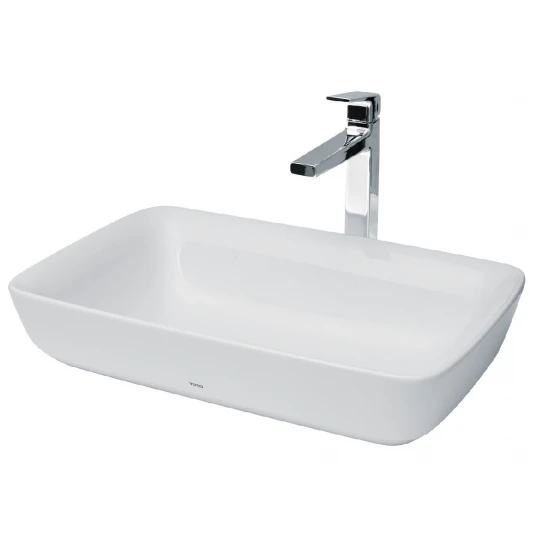 Chậu Rửa Lavabo TOTO PJS06WE#MW Đặt Bàn Trắng Mờ Chậu Rửa Lavabo