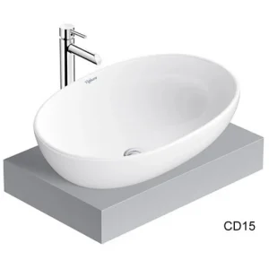 Chậu Rửa Lavabo Viglacera CD15 Đặt Bàn Chậu Rửa Lavabo