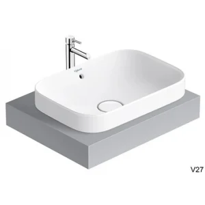 Chậu Rửa Lavabo Viglacera V27 Đặt Bàn Chậu Rửa Lavabo