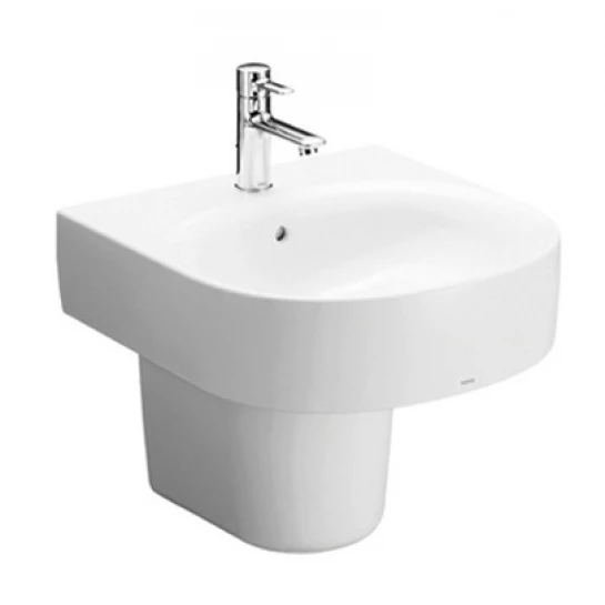 Chậu Lavabo TOTO LHT766CR Treo Tường Chân Ngắn Chậu Rửa Lavabo