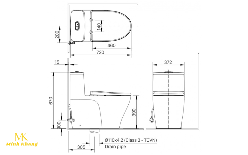 bồn cầu inax AC-989VN