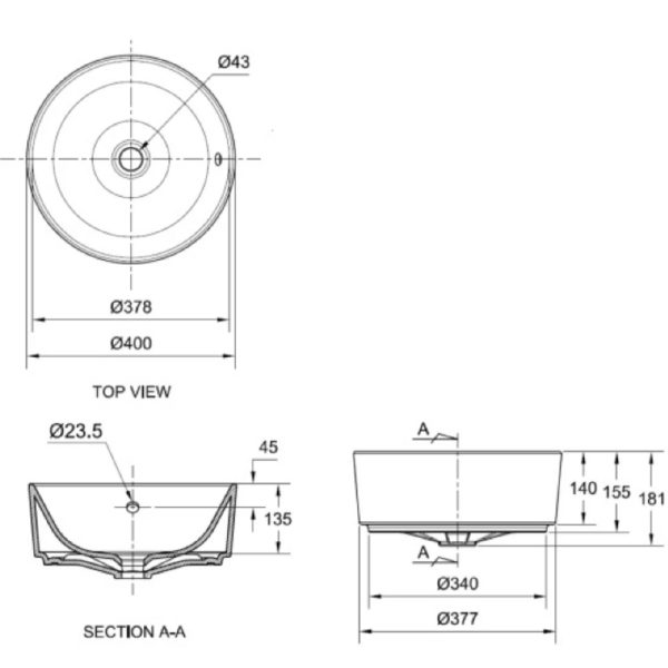 Chậu Rửa Đặt Bàn American Standard Acacia E 0509-WT (0509WT)