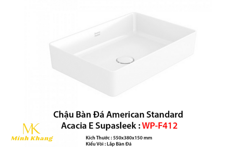 Chậu Rửa Đặt Bàn American Standard WP-F412 (WPF412) Acacia E Supasleek 