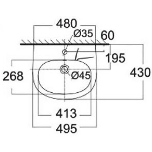 Chậu Rửa Lavabo American Standard VF-0947 (VF0947) Codie Treo Tường