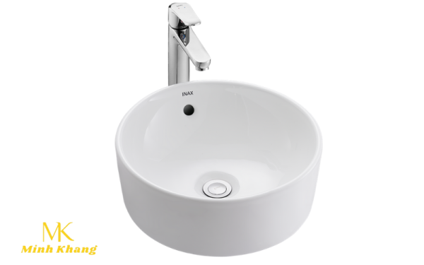 Chậu Rửa Lavabo Inax AL-295V (AL295V) Đặt Bàn Tròn Aqua Ceramic