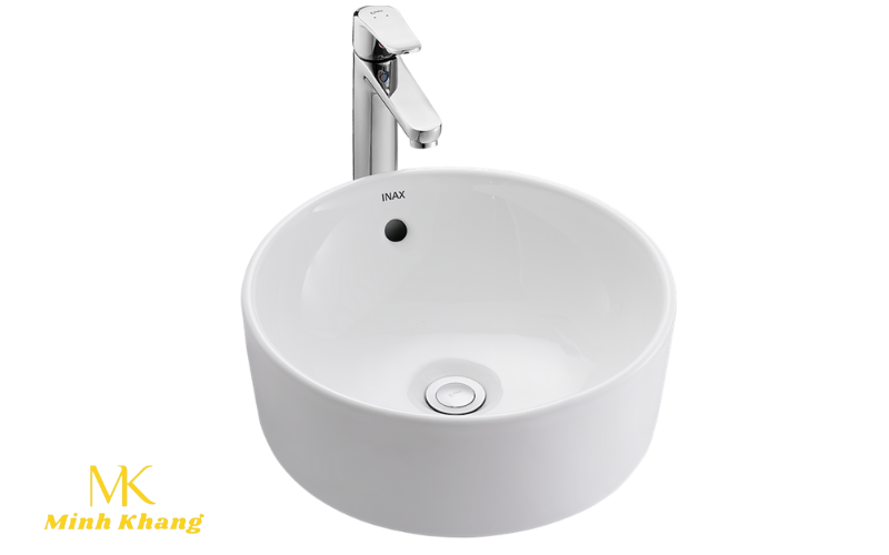 Chậu Rửa Lavabo Inax AL-295V (AL295V) Đặt Bàn Tròn Aqua Ceramic
