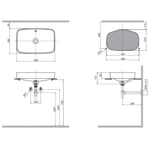 Chậu Rửa Lavabo Inax AL-299V (AL299V) Đặt Bàn AquaCeramic