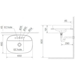 Chậu Rửa Lavabo Inax AL-652V (AL652V) Đặt Bàn AquaCeramic
