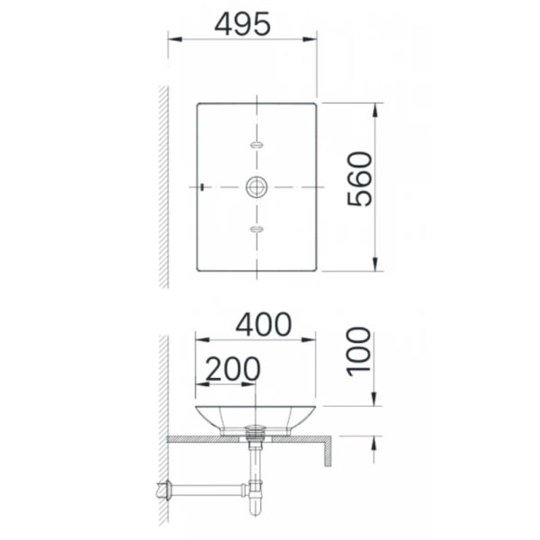 Chậu Rửa Lavabo Inax AL-S610V (ALS610V) Đặt Bàn AquaCeramic
