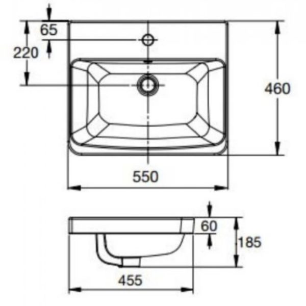 Chậu Rửa Mặt American Standard WP-F417 (WPF417) Đặt Bàn Acacia E
