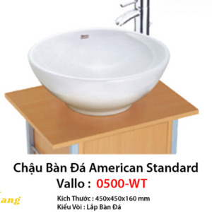 Chậu Rửa Mặt Lavabo American Standard Vallo 0500-WT (0500WT) Đặt Bàn