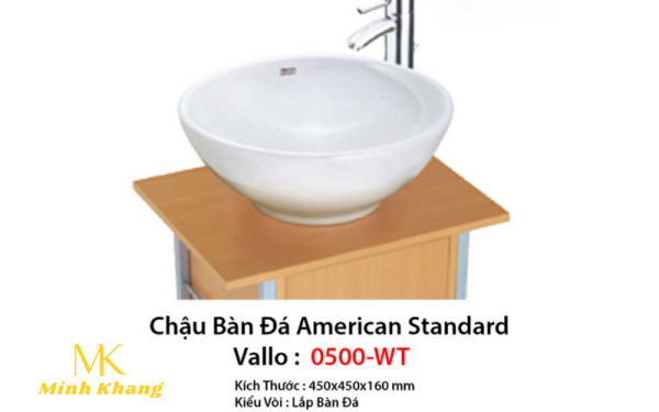 Chậu Rửa Mặt Lavabo American Standard Vallo 0500-WT (0500WT) Đặt Bàn