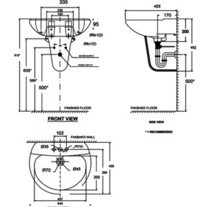 Chậu Rửa Treo Tường American Standard Cabria VF-0800/VF-0911