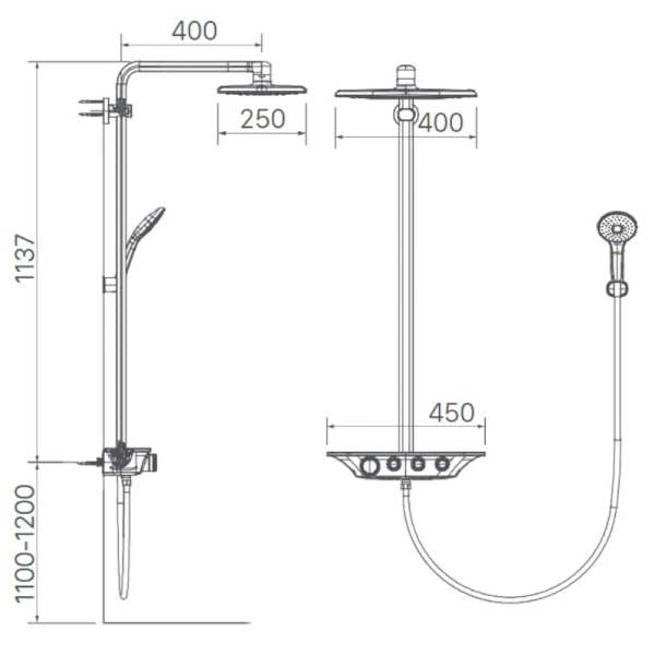 Vòi Sen Cây Nhiệt Độ Inax BFV-655T (BFV655T) Cao Cấp