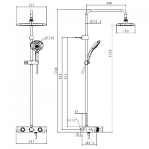 Sen Cây Nhiệt Độ American Standard WF-4955MB (WF4955MB) Màu Đen