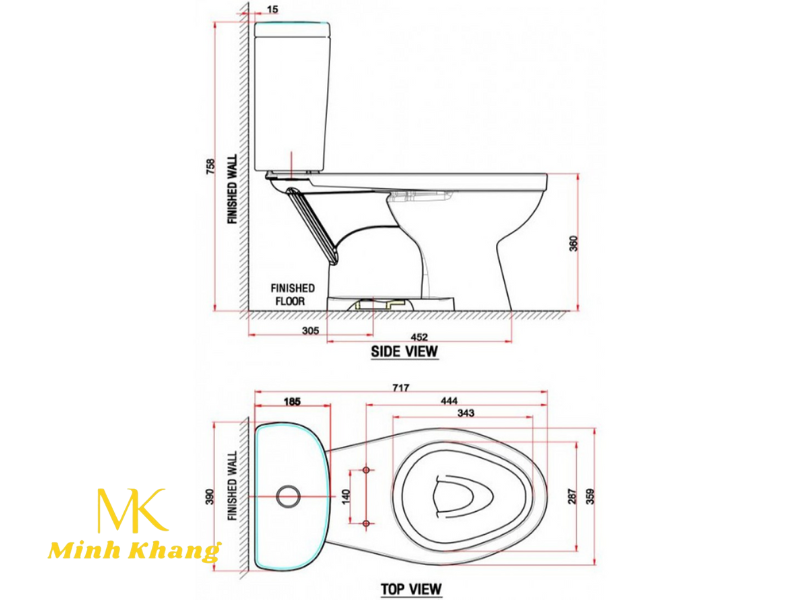 Bồn cầu 2 khối American Standard VF‑2397SL